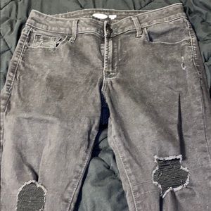 Black Old Navy rockstar super skinny ankle jeans